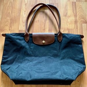 Longchamp Le Pliage large long straps tote